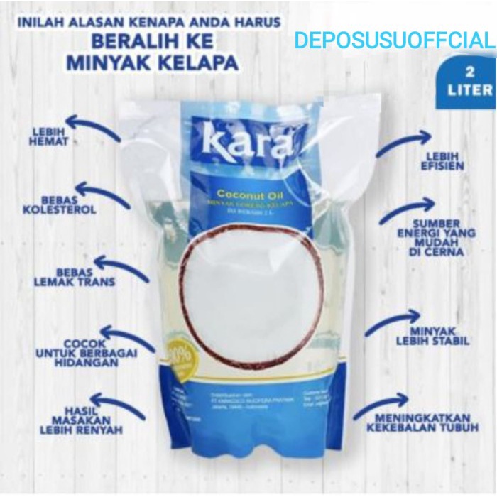 

BARANG TERLARIS KARA Minyak Goreng Kelapa COCONUT OIL - 2LITER