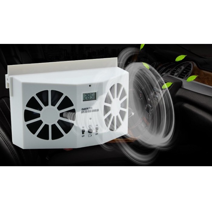 Car Cooler Solar Exhaust Fan Kipas Angin Hisap Hawa Panas Mobil