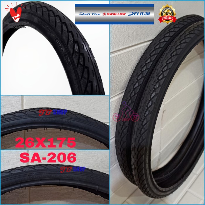 Ban Luar Sepeda 26 X 175 1.75 26X175 Swallow Deli Soft -Gratisongkir