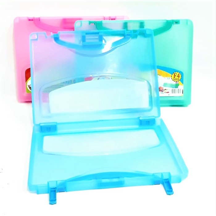 BARANG TERLARIS FILE DOKUMEN KERTAS CASE HCB FOLIO F4 FILE BOX PLASTIK PEGANGAN TEBAL