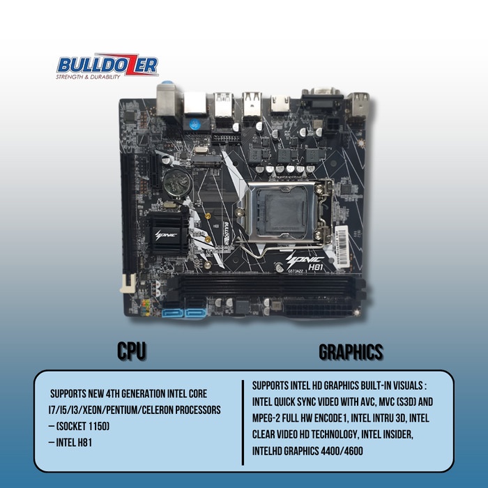 Gercep Motherboard Bulldozer H81 M2 - Nvme H81 Motherboard Buldozer-H81M