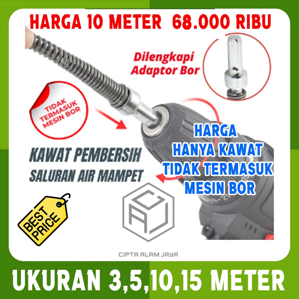 Kawat baja pembersih saluran air mampet