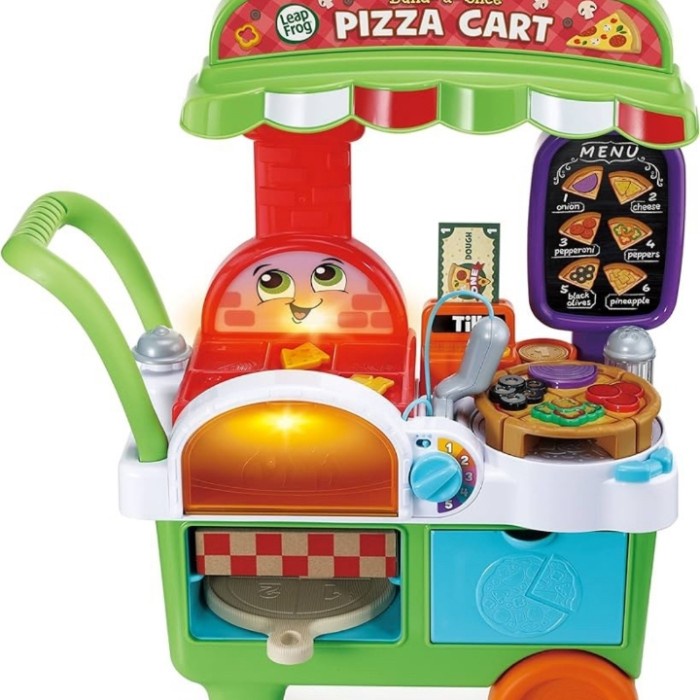 READY STOK LEAPFROG BUILD A SLICE PIZZA CART - GREEN ORIGINAL READYY