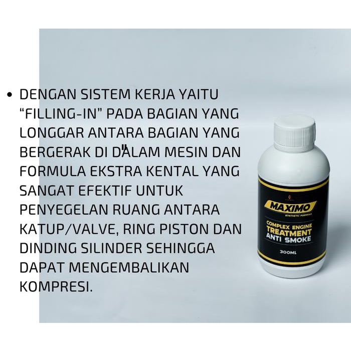 Maximo Engine Treatment, Paket 2 Botol Additive Oil Anti Asap Ngebul Car Kendaraan Mesin Oli {Ready