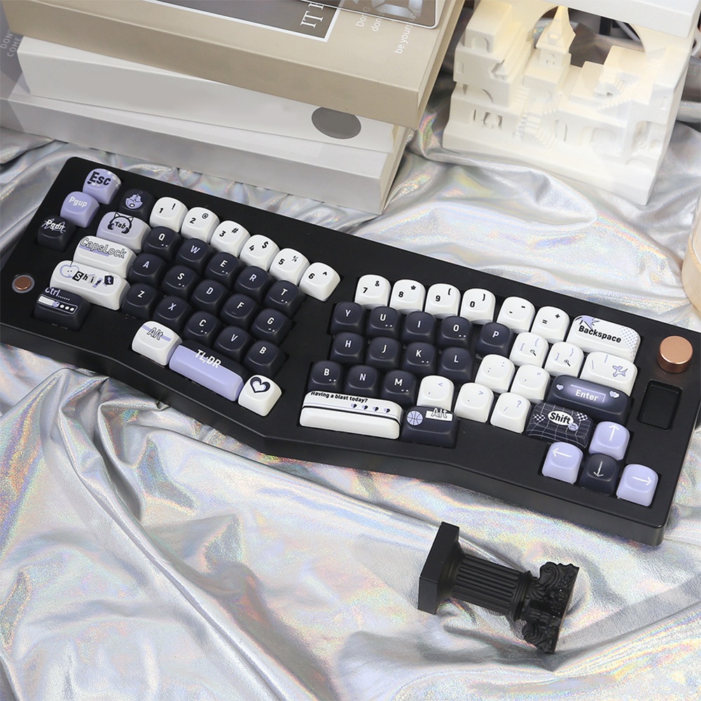 131 Keys Set PBT Keycaps Set Mechanical Keyboard Keycaps Cute Keycaps for 60 65 75 100 Percent Mecha