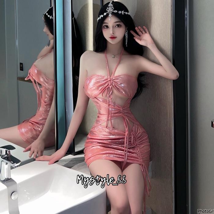 Ready Night Party Dress Glossy Clubbing Dress 5833 Lingerie Pesta