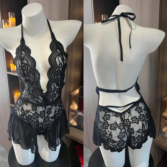 Best Seller Lp214 Sexy Lingerie Bodysuit Buka Bawah Jumbo Bigsize