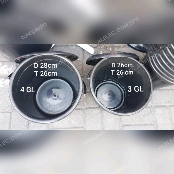 New Ember Plastik 3 Galon + Tutup / Ember Plastik 4 Galon + Tutup Berkualitas