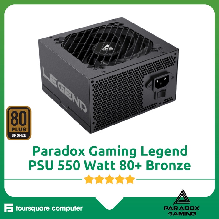 Ready Paradox Gaming Legend PSU 550 Watt 80 Plus Bronze PSU 550W