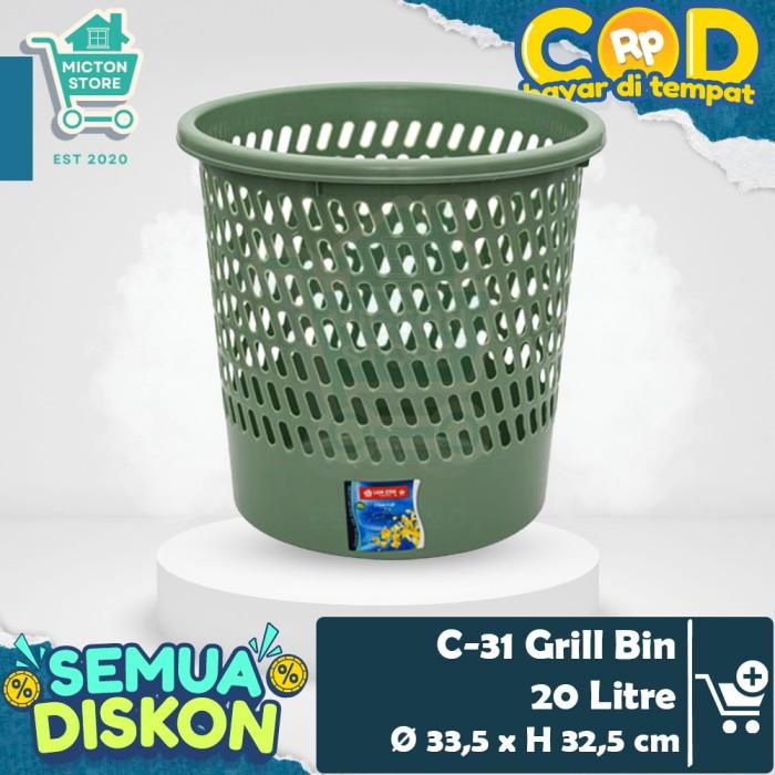 Ready MICTON Lion Star C-31 Grill Bin 20 Liter Tempat Sampah Bulat Kamar Mandi Kantor Trash Bin