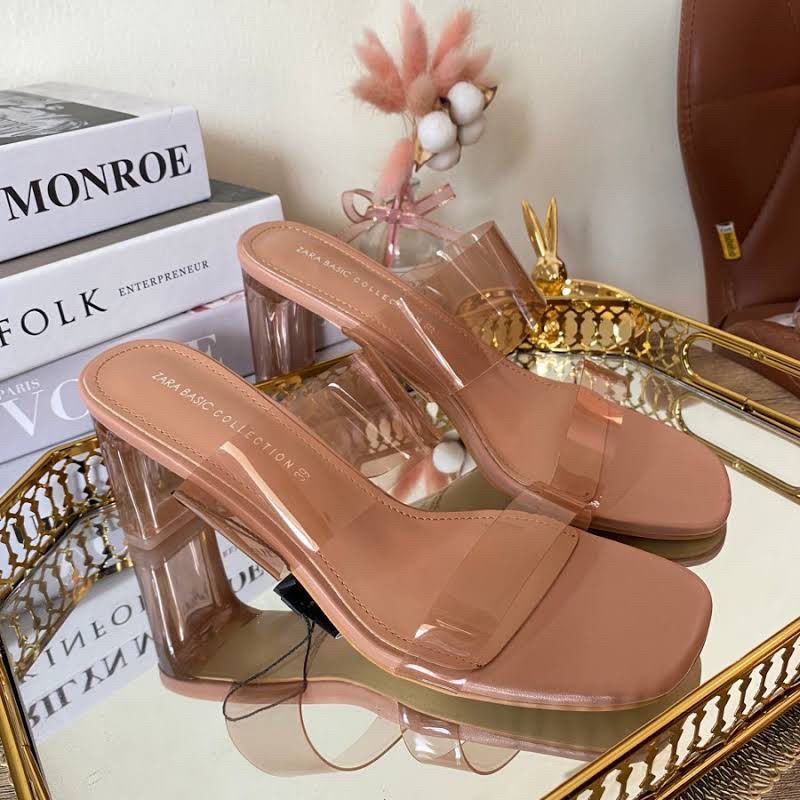 Sepatu Heels Zara Wanita Vinyl Heels 6,5cm Sepatu Heels Wanita Sepatu Wanita Import Sepatu Wanita