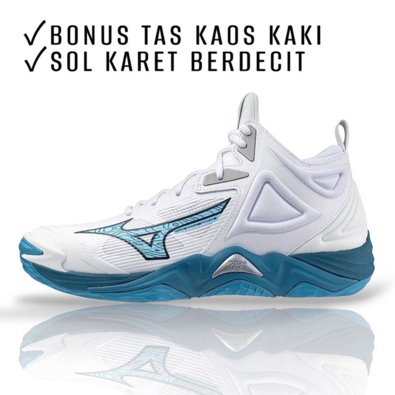 SEPATU MIZUNO WAVE MOMENTUM 3 MT GRADE ORI - SEPATU VOLI MIZUNO MOMENTUM 3 - SEPATU BADMINTON IMPORT