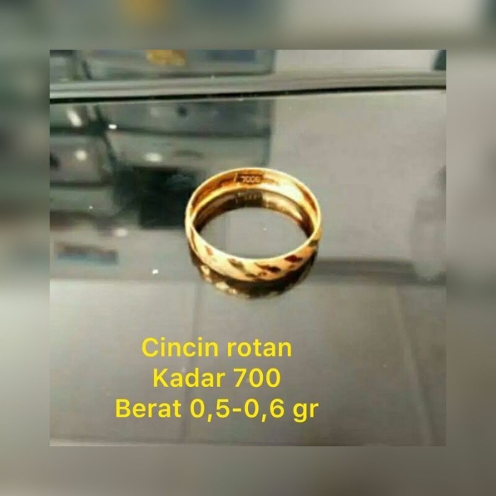 PREMIUM Cincin belah rotan emas asli 700