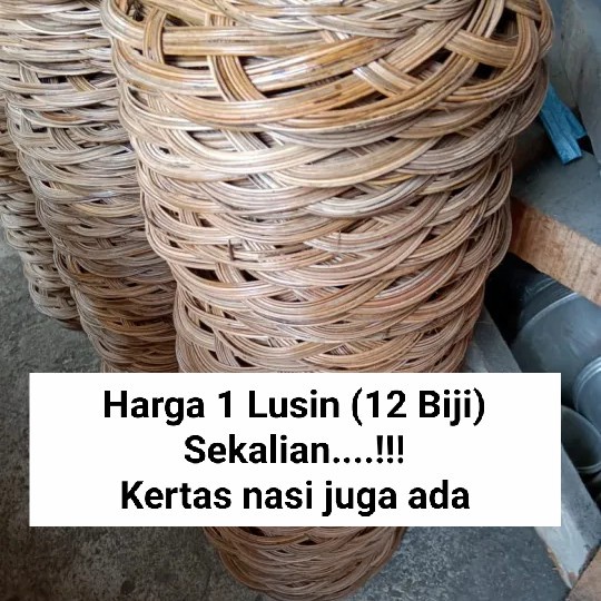 PREMIUM piring lidi piring rotan piring anyaman diameter 24-25cm HARGA 1 LUSIN