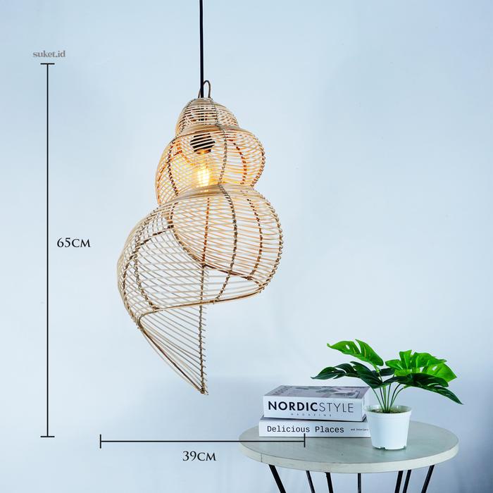PREMIUM Kap Lampu Rotan BESAR Murce Aesthetic/ Kap Lampu Jumbo/ Kap Lampu Besar