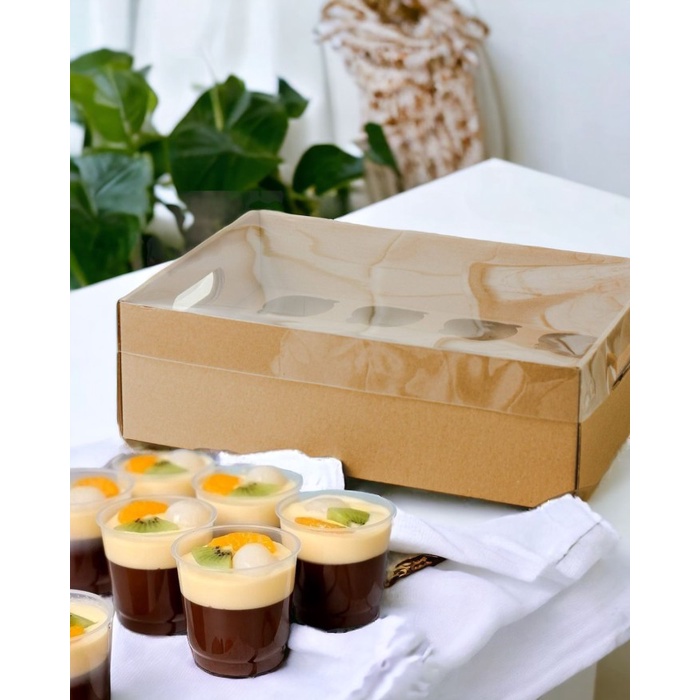 PREMIUM Dus Box tray makanan Packaging Kotak kue hampers Window cake nampan
