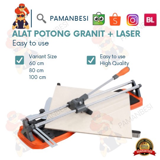 TERBARU alat potong keramik granit manual 80 cm Laser / tile cutter 80cm