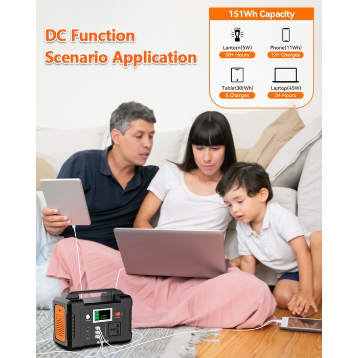 Flashfish E200 Portable Power Station Power Daya Berkemah Bank Batera