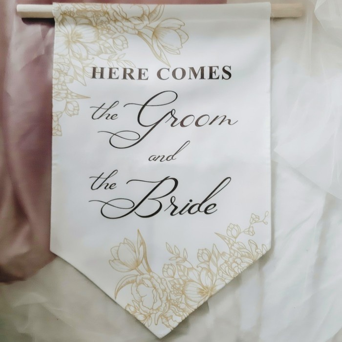 wedding flag / wedding banner ready stock (no custom)