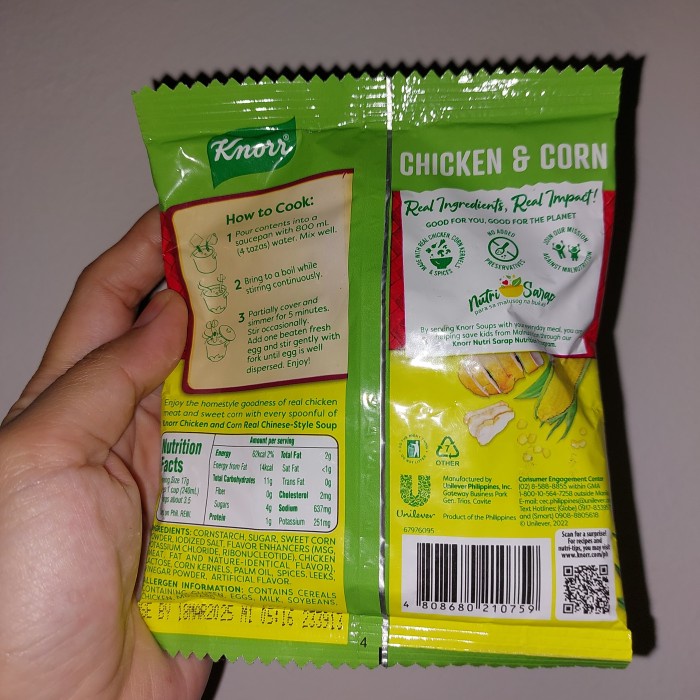 

Sale Terbatas Knorr Chicken N Corn Soup Sup Instant Ayam Dan Jagung 60G Aman