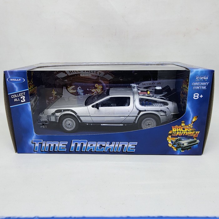 Diecast Delorean Time Machine Back To The Future 2 Welly 1:24