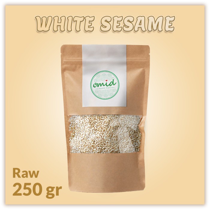 

Organic White Raw Sesame Seeds (Biji Wijen Putih Organik Mentah) 250gr
