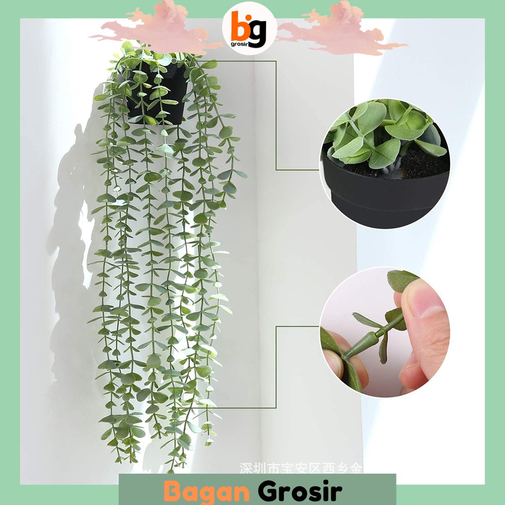 BAGAN / / Daun Rambat Palsu Tanaman Hias Indoor Pot Bunga Artificial Dekorasi Hoya Costa Dinding /