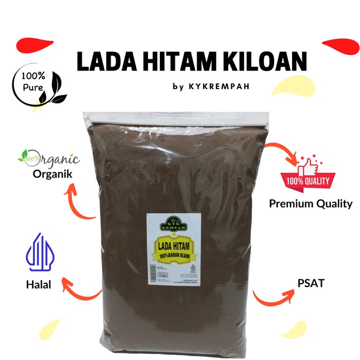 

Sale Terbatas [1 Kg] Lada Hitam Bubuk Murni Aman