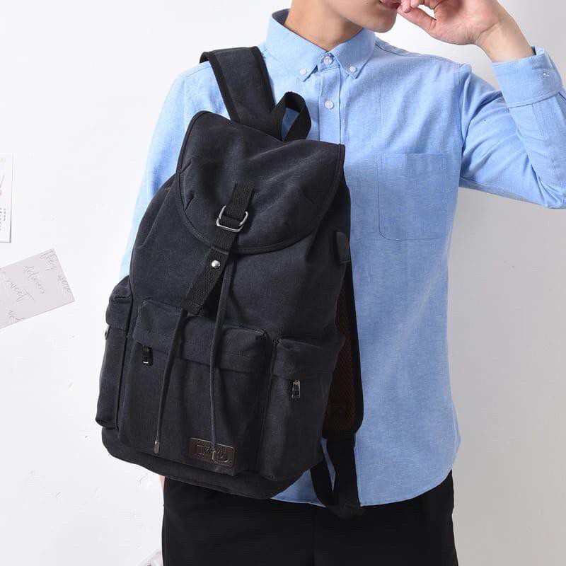 Ransel Laptop Keren Cowok Dewasa Tad Pria Ramsel Backpack Tas Multifungsi Rangsel Cwok Traveling Tas
