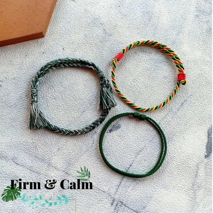 SET GELANG HIJAU DAPAT 3 PCS GELANG COUPLE CRAFTDEWATA