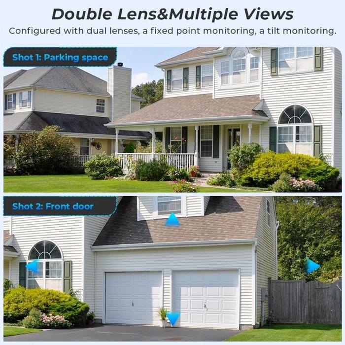 ICSEE Aplikasi ICSEE pantau jarak jauh Ipcam cctv kamera ptz Home CCTV Dual Lensa Outdoor 2 Layar