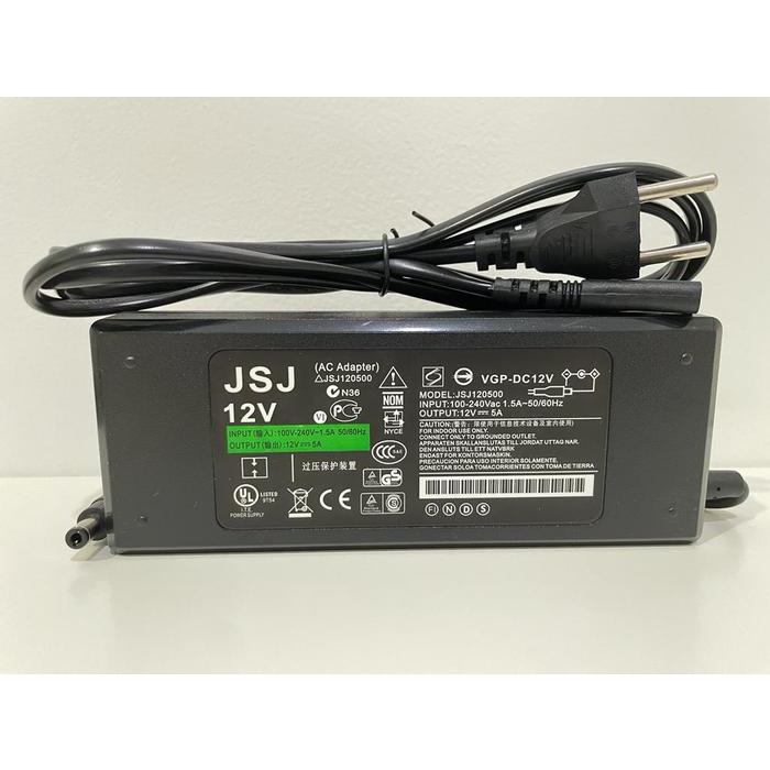 JTTOP" ADAPTOR 12V 5A / ADAPTOR DC 12 VOLT 5 AMPERE