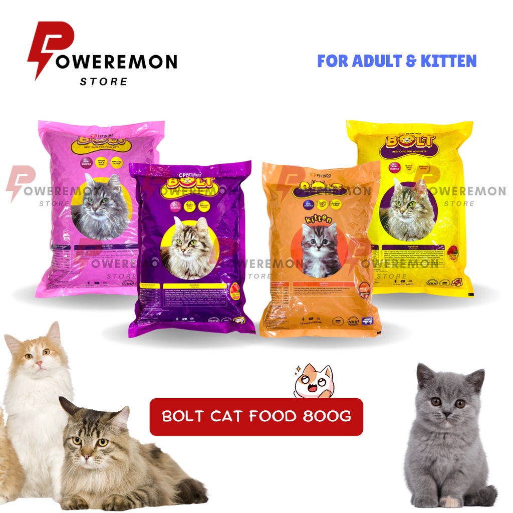Bolt Cat Food, Bolt Makanan Kucing Kering, Bolt Adult Kitten Food