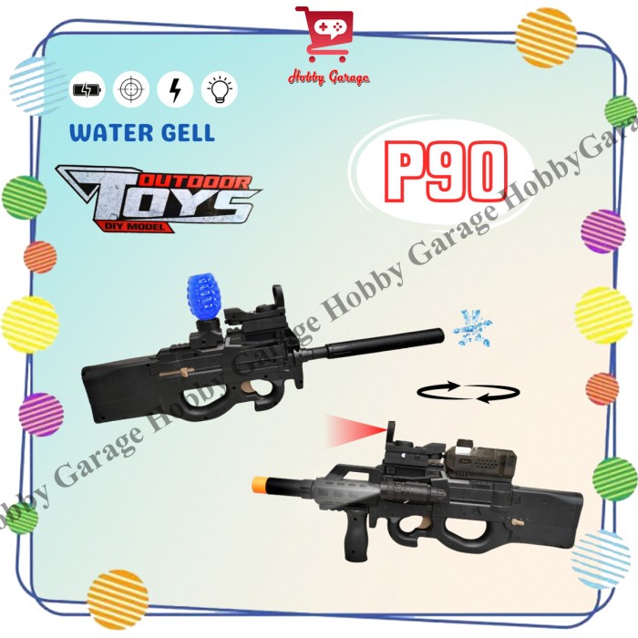Mainan Tembakan Anak WGG P90 Water Gel Blaster Submachine Gun Watergel