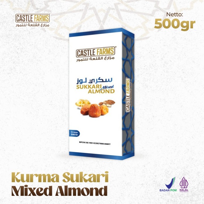 

Castle Farms Kurma Sukari Almond Butter 500 Gram Kemasan Dus