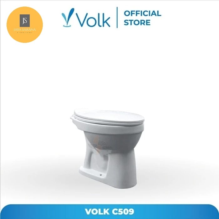 kloset duduk siram / kloset duduk tanpa tabung merk volk c509