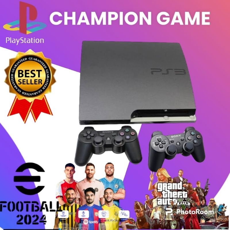 PS3 Slim 500GB + Full Game Terbaru + 2 Stick Wireless Original -new