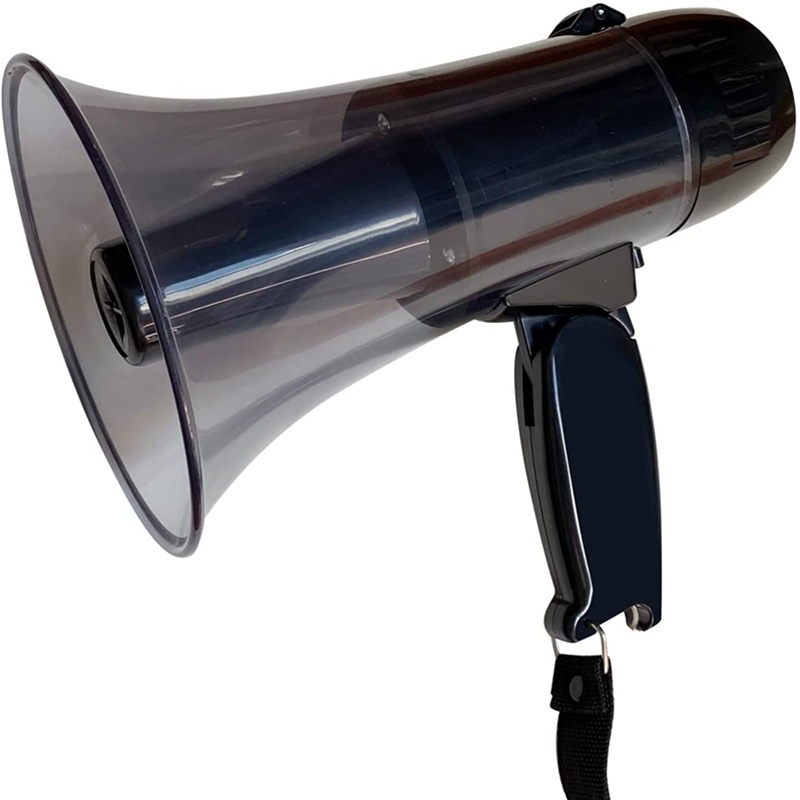 20 Watt Power Bullhorn Megaphone Speaker with Built-in Siren and Alarm Modes With 240S Recording and