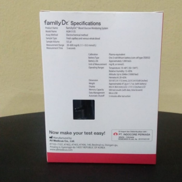 FamilyDr Alat Cek gula darah Family Dr blood glucose monitoring OMRON