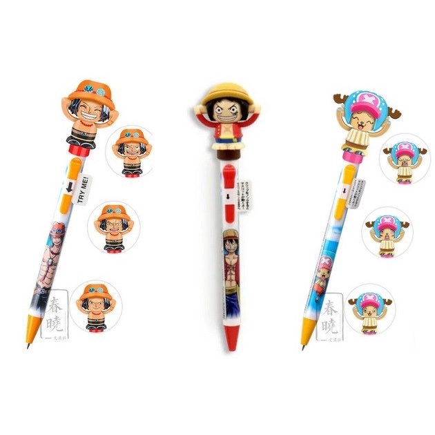 

New....!!! Bandai One Piece Face Changing Pen / Pulpen Original