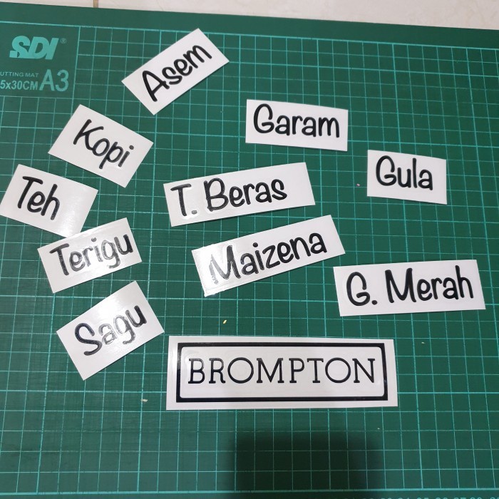 

(TopSeller) Sticker label bumbu Dapur *isi 10pcs [Bisa Request]