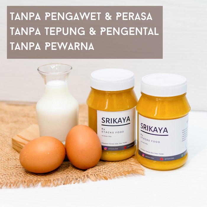 

(TopSeller) Srikaya Jam by Stacks Food PREMIUM (Selai Srikaya 300gr Homemade)