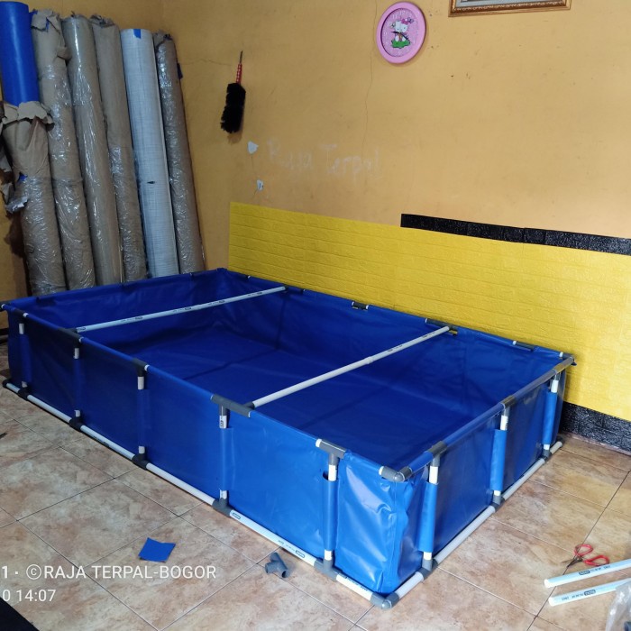 BARU.. KOLAM TERPAL RANGKA PIPA PVC ORCHID 150X300X50
