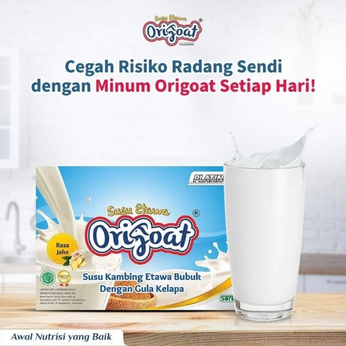 

(TopSeller) Susu kambing Etawa bubuk origoat platinum untuk tulang tinggi kalsium 250 gr.