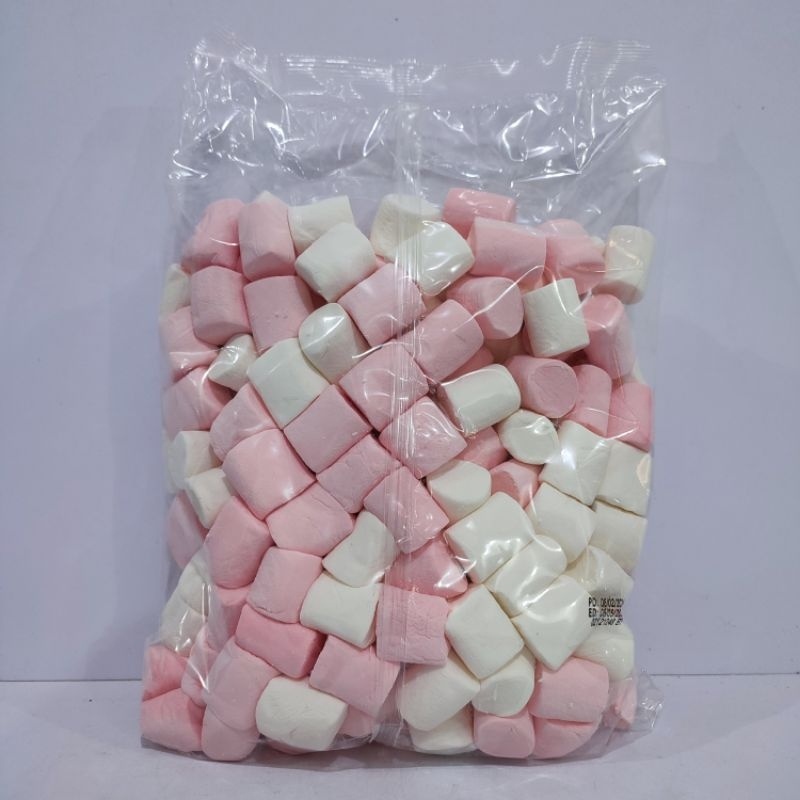 

A Corniche Marshmallow Mega Pink White 1Kg - Marsmalow Marshmalow Halal