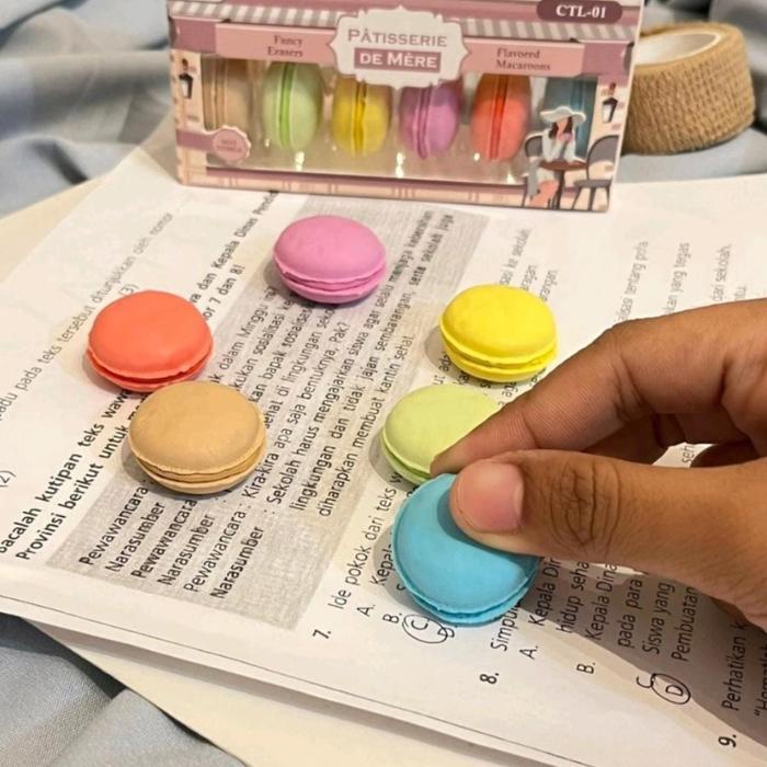 

Penghapus Pensil Eraser Model Macaroon Alat Tulis Sekolah Anak