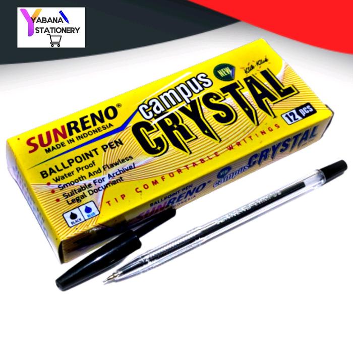 

Bolpen Pulpen Pena Super Lancar Sunreno Crystal Isi 12Pcs Friction Pen P2 Stationery