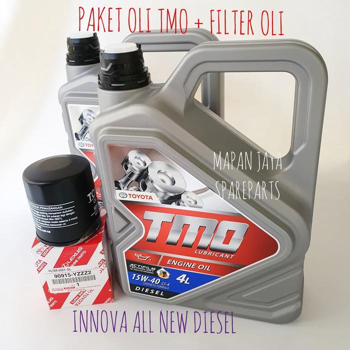 PAKET OLI TMO DIESEL DAN FILTER OLI INNOVA REBORN DIESEL GOJEK GRAB ORIGINAL