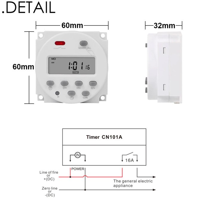 TIMER DIGITAL PROGAMABLE TIMER SWITCH RELAY COUNTDOWN - TIMER DC 12V