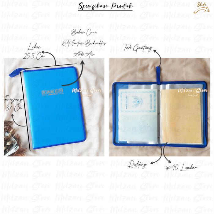 

pintar- Map Dokumen Anti Air Resleting isi 40 Lembar / Map Ijazah / Map Resleting / Map Organizer